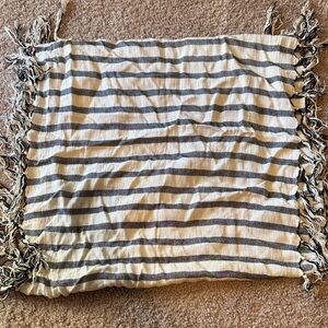 Striped Fringe Scarf